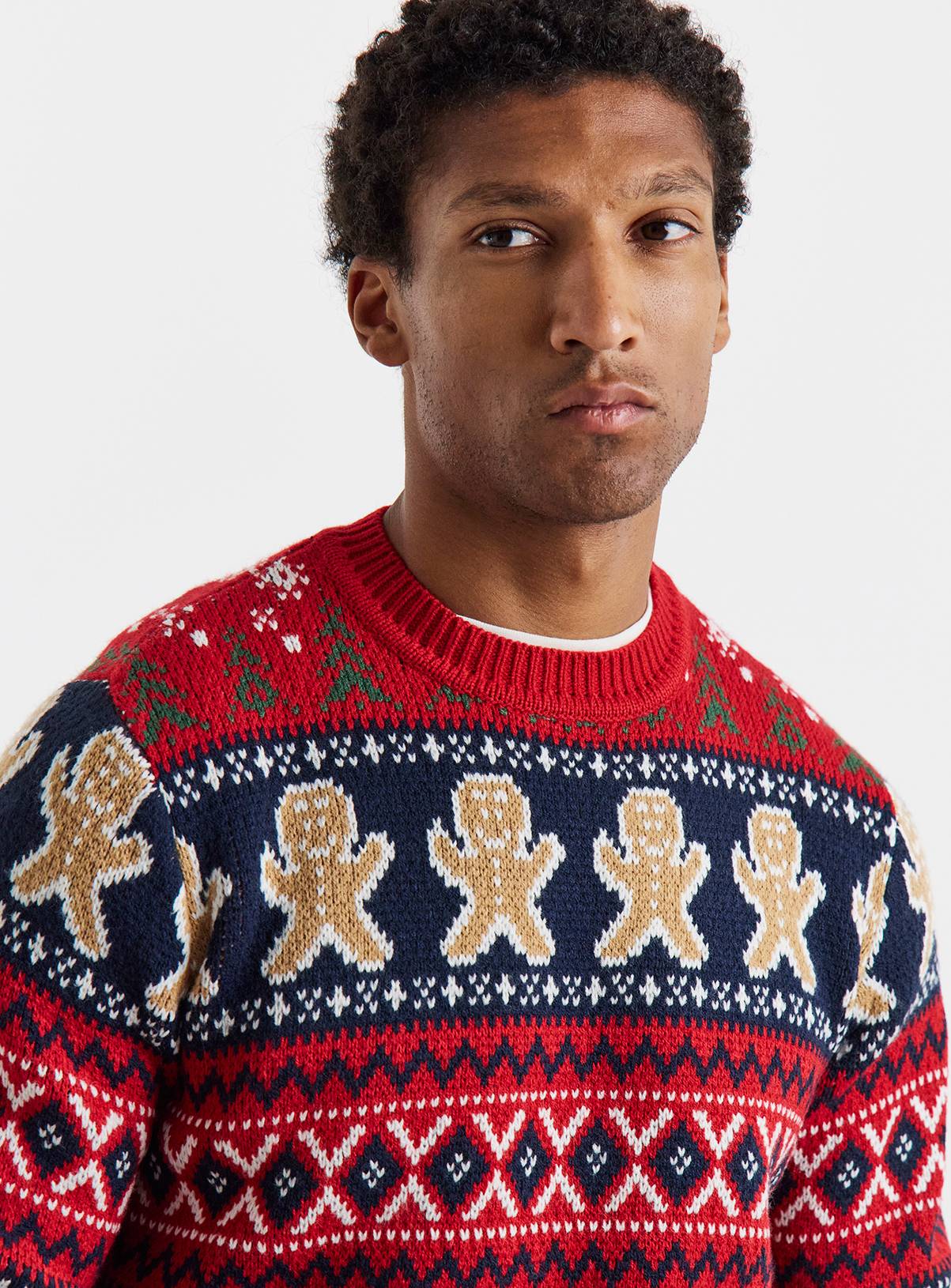 JACAMO Knitted Fair Isle Christmas Jumper M - Image 4